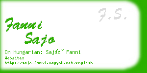 fanni sajo business card